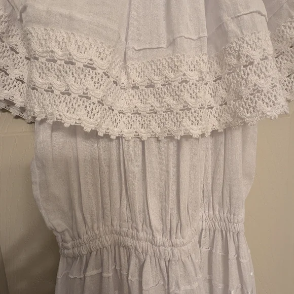 NEW! Beautiful White Dress From Mexico! Size S/M - Picture 8 of 8